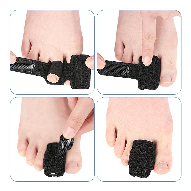 Adjustable Hammer Toe Straightener with Double Aluminum Splint - Wearable with Shoes