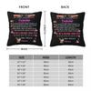 Wonderful Daughter Mom Love Saying Square Pillowcase Polyester Linen Velvet Creative Decorative Throw Pillow Case Cushion 18"