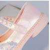 Girls Princess Crystal Shoes Spring Summer 2025 New Casual Rhinestone Soft Bottom Girls Performance Single Shoes