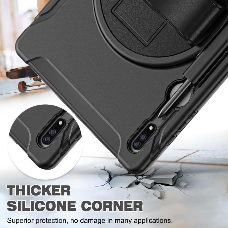 Shockproof Tablet Case With Wrist Strap Rotating PC Stand Galaxy Tab S8 Ultra X900 X906
