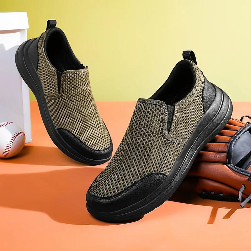 Male Sneakers Lightweight Men Casual Shoes Breathable Male Footwear Lace Up Walking Shoe Zapatillas De Hombre Tenis Masculino