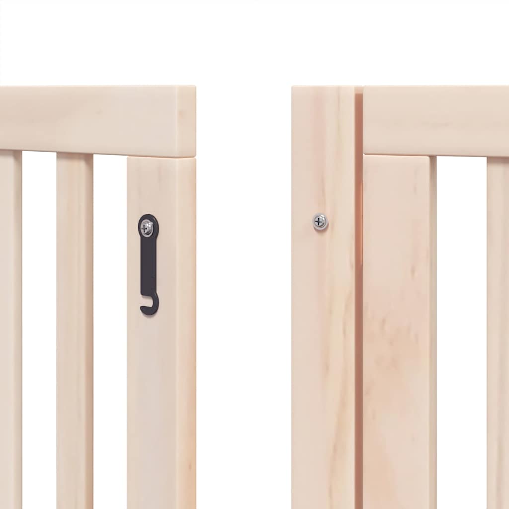 9 Piece Foldable Dog Gate 450 cm Poplar Wood