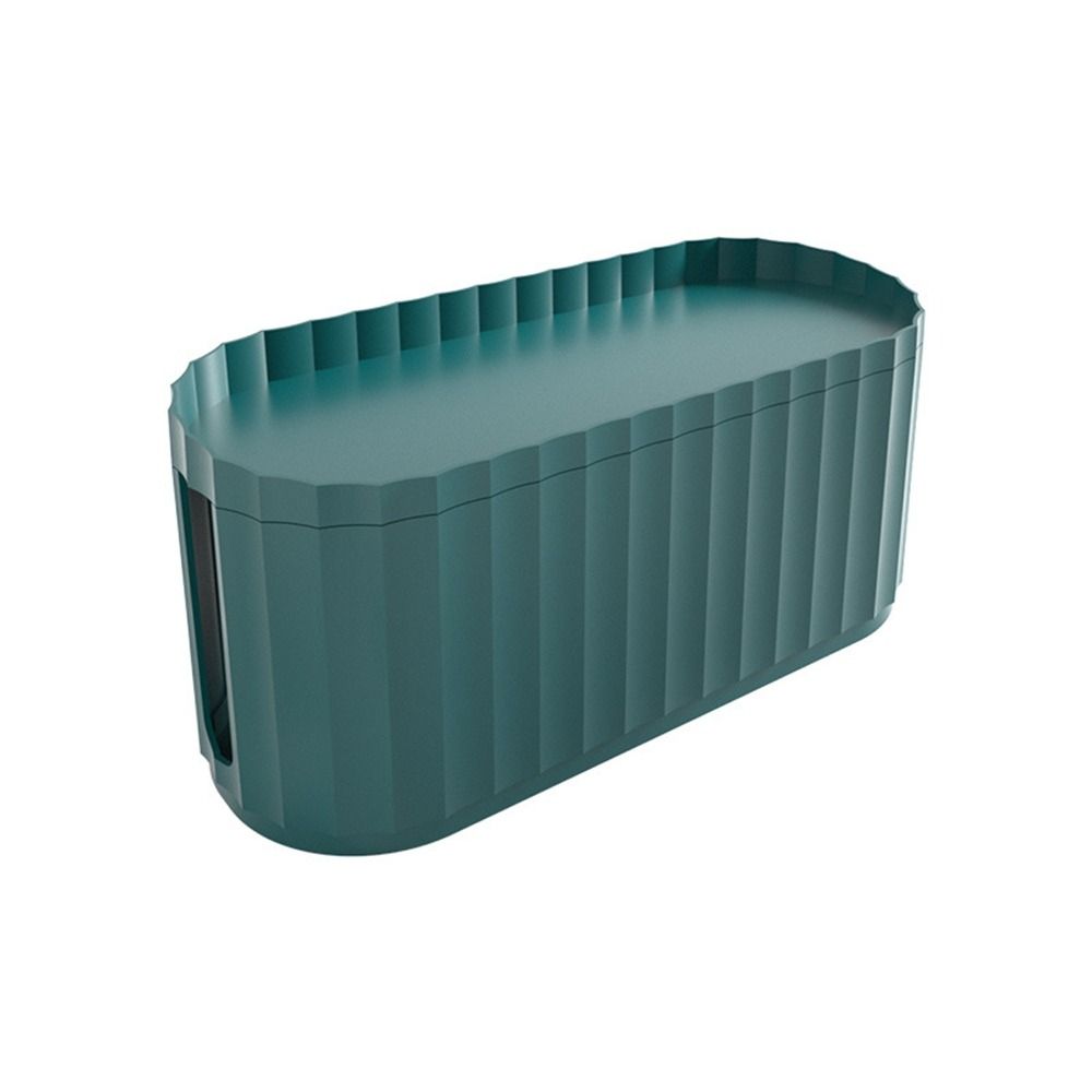 

Plastic Cable Management Box Large Capacity Data Cable Organizer Power Cord Box Desktop зелений