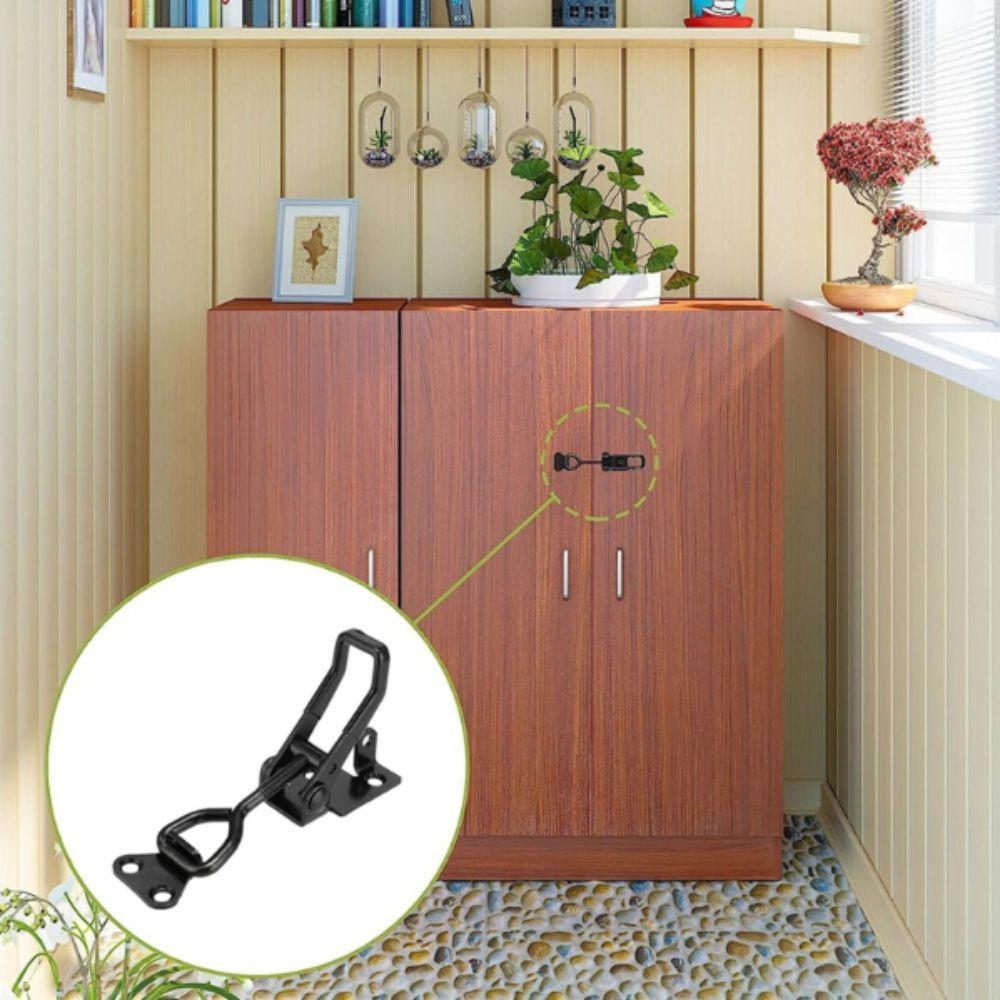 Catch Adjustable Toggle Clamp Cabinet Box Hasp Clamps Black Metal Toggle Clamp  Furniture