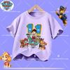 1-12 years old summer Polyester T-shirt for PAW Patrol children's short-sleeved casual top for girls and boys with cartoon print