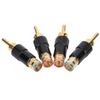 Preffair BA1410 Banana Plugs 24K Gold Plated HIFI Banana Speaker Plug for Audio and Video Receiver and Sound Systems
