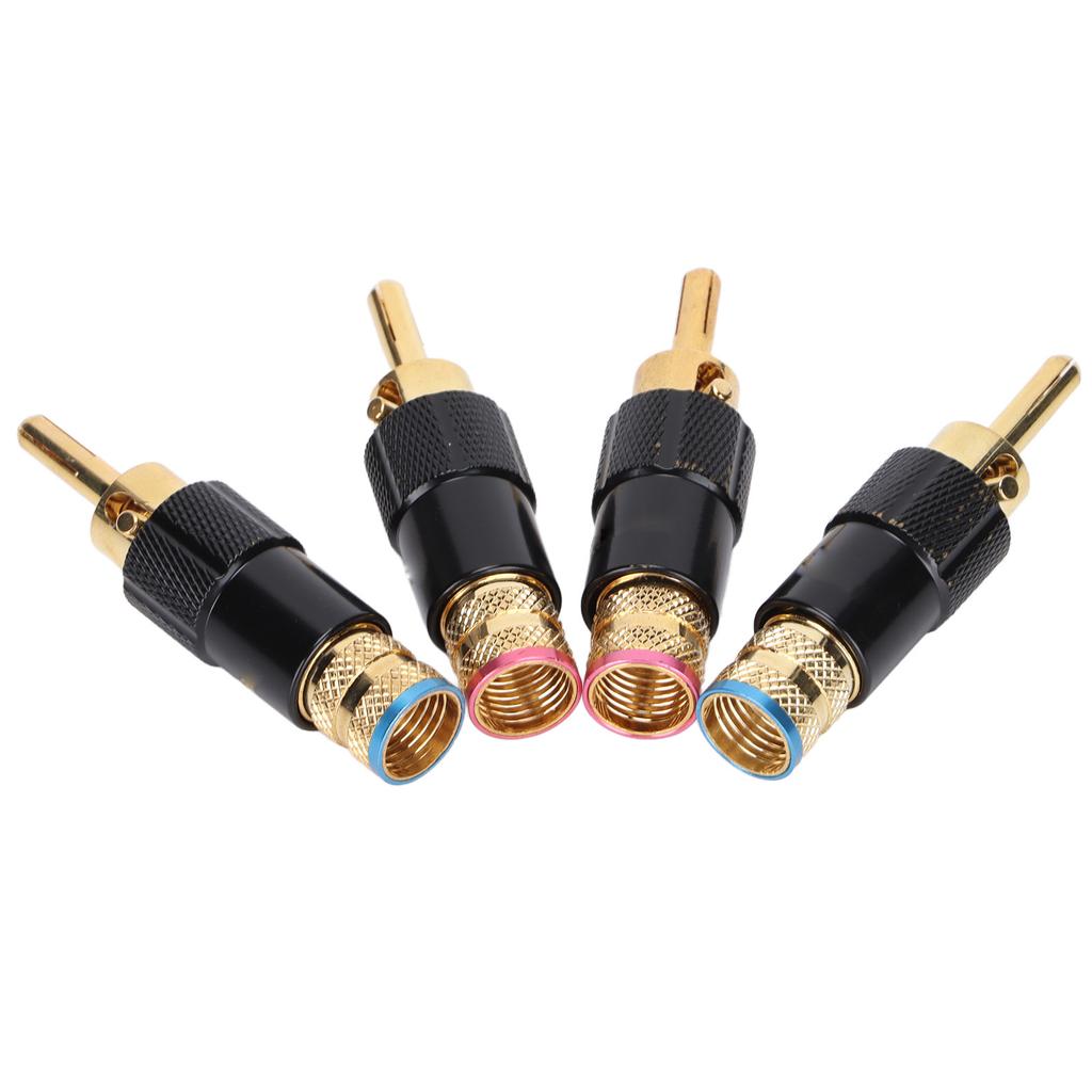 Preffair BA1410 Banana Plugs 24K Gold Plated HIFI Banana Speaker Plug for Audio and Video Receiver and Sound Systems