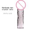 1PC Reusable Extension Condom Penis Sleeve Male Enlargement Time Delay Spike Clit Massager Cover Crystal Clear Condoms For Adult