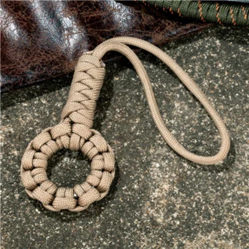 Breloc Multifuncțional Țesut Manual cu Șapte Miezuri din Cord de Umbrelă Șnur Paracord Tricotat Inel cu Cataramă Anti-pierdere Breloc pentru Chei Auto