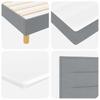Box Spring Bed with Mattress Light Grey 190 x 140 cm Fabric