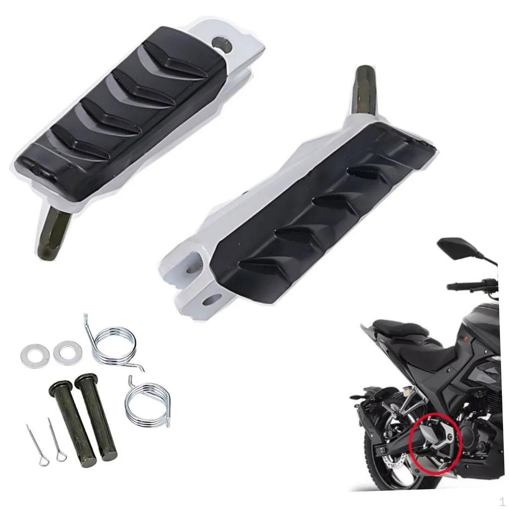 2 Pieces Engine Guard Footpegs Pedals Footrests for Italika Accessories