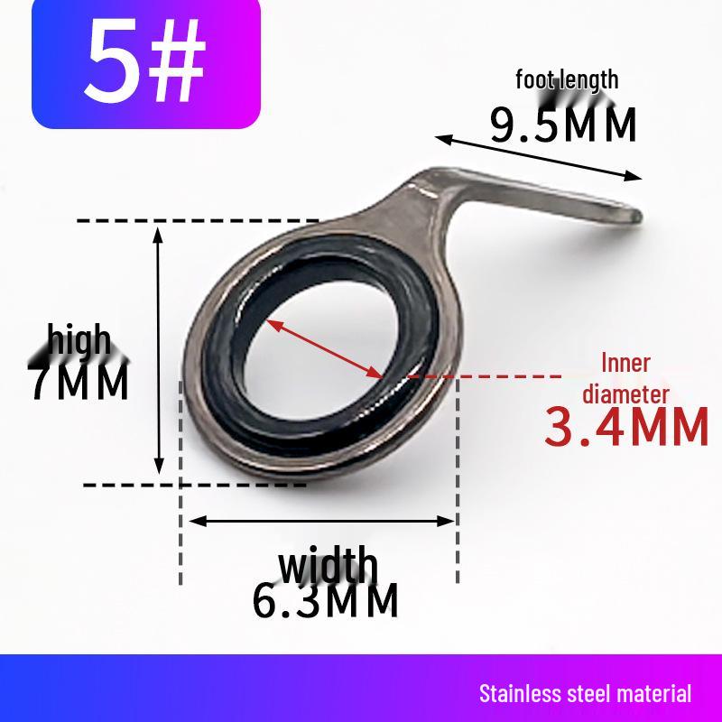 Stainless Steel Fishing Rod Guide Rings - DIY Accessories for Surf and Sea Rods