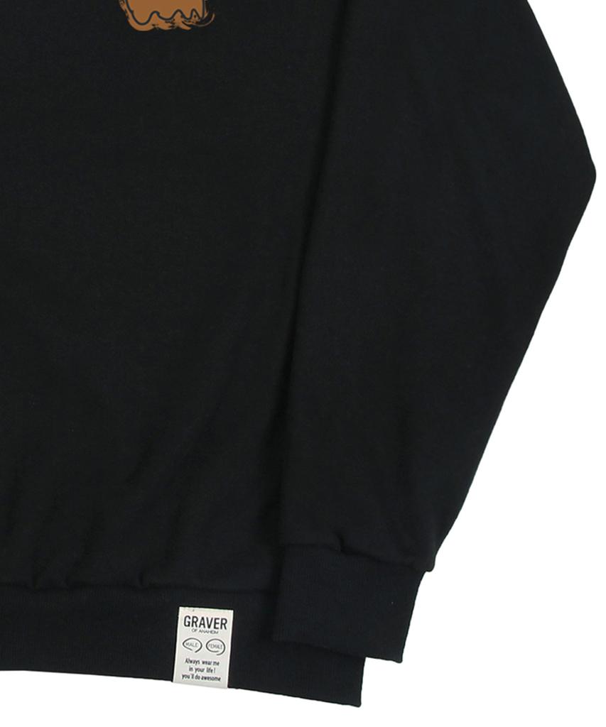 GRAVER [Unisex] Fast Horse Sweatshirt_Black