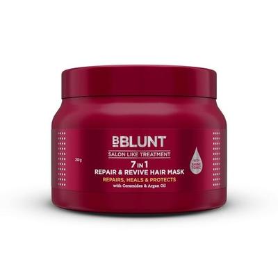 BBLUNT 7 In 1 Repair & Revive Hair Mask for Upto 100% Damage Repair - 250g| Addresses 7 Signs of Hair Damage | Enriched with Ceramides & Argan Oil