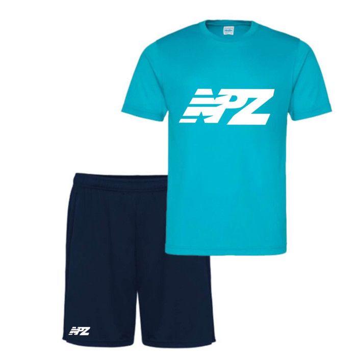 Ensemble Maillot et Short de Football NPZ enfant Bleu turquoise - - Bleu