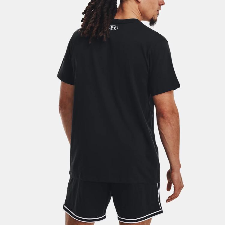 Under Armour Pánské tričko s krátkým rukávem Project Rock Retro s tygřím potiskem, černé 1379113-001