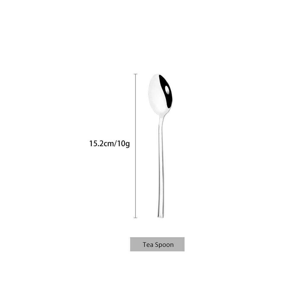 Stainless Steel Cutlery Set Mirror Black Dinnerware Set Knife Dessert Fork Coffee Tea Spoon Tableware Western Kitchen Flatware