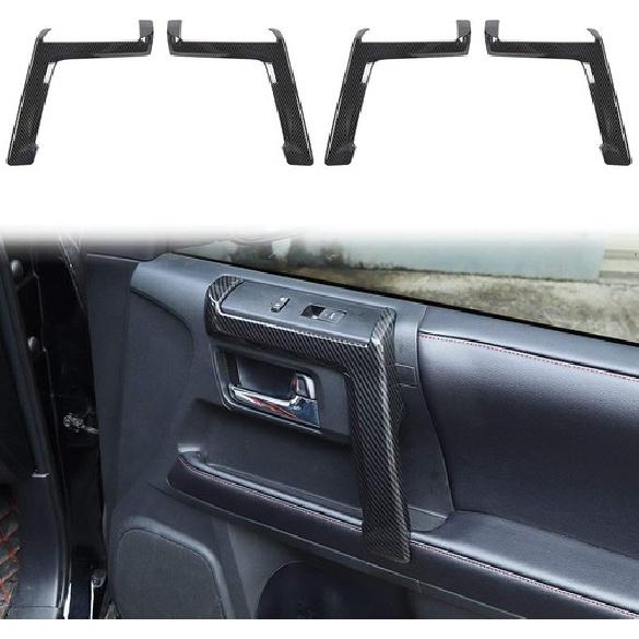 

Carbon Fiber Door Armrest Decor Strip Trim Cover for 4Runner 2010+ Accessories