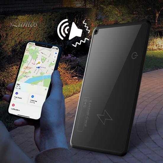 Portafoglio Tracker Carta Ricarica Wireless Design Ultra-Sottile Portatile Impermeabile Localizzatore Oggetti Sottile Compatibile Bluetooth Localizzatore GPS Dispositivo di Tracciamento Sottile