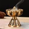 Copper Lotus Purecopper Zen Chinese Incense Burner Pure Copper Antique Old Treasure Lotus Lamp Sandalwood Incense Burner Incense
