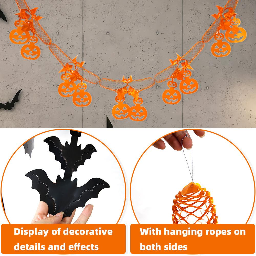 Halloween Honeycomb Eyecatching Garlands Featuring Spider Pumpkin Bat Ghosts