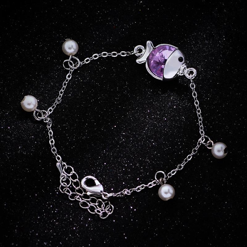 Koreanisches Neues Katzenaugenstein Fuchs Pfau Schwan Eule Tier Armband Offenes Armband für Frauen
