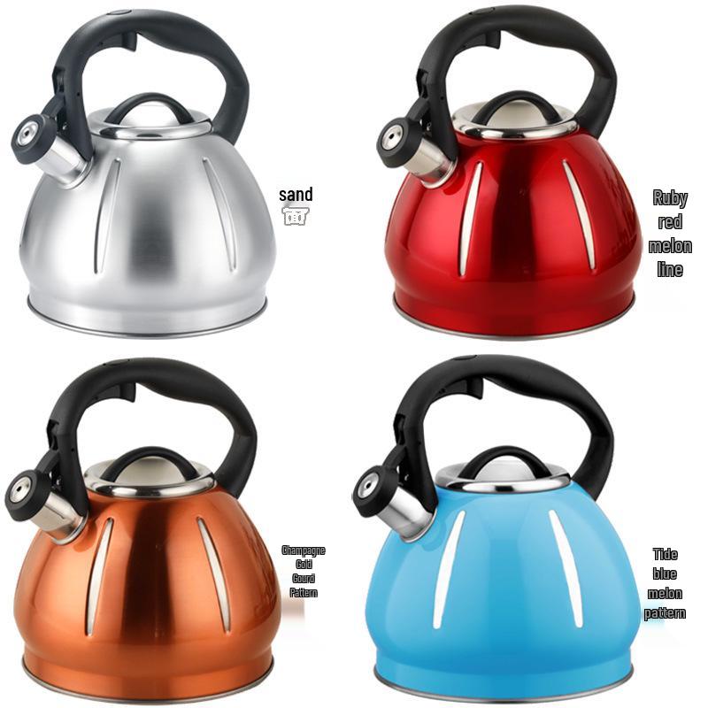 3L Pumpkin Pattern Stainless Steel Whistling Kettle for Household Stoves and Induction Cookers
