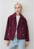 2025 Herbst Damen Europäischer & Amerikanischer Stil Zweireihiger Kurzer Wollmantel