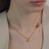 MERRYMOTIVE Small Heart with Surgical Gold Ball Chain Necklace