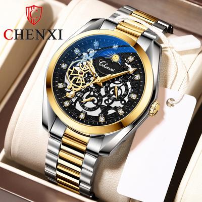 New TOP Brand Luxury Men's Watch With Box Waterproof Sunrise Moon Star Automatic Men's Mechanical Watches