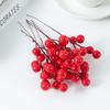 10pcs/Bundle Simulation With Frost Berry Red Rich Fruit Christmas Decoration Flower Arrangement Home Dining Table Windowsill