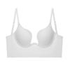 Big halter beautiful back bra U-shaped smooth surface small chest gathering underwear sexy invisible neck bra bra bra women