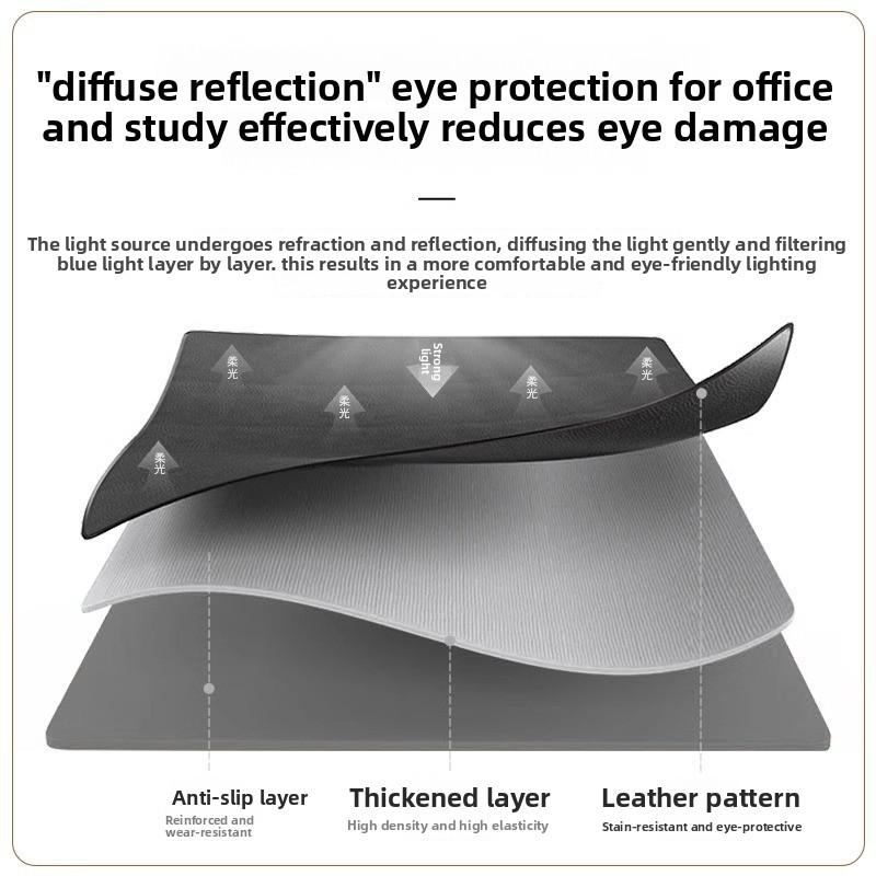 Premium Leather Mouse Pad, Desk Mat, Office Desktop Protector, Leather Dorm Room Laptop Keyboard Mat