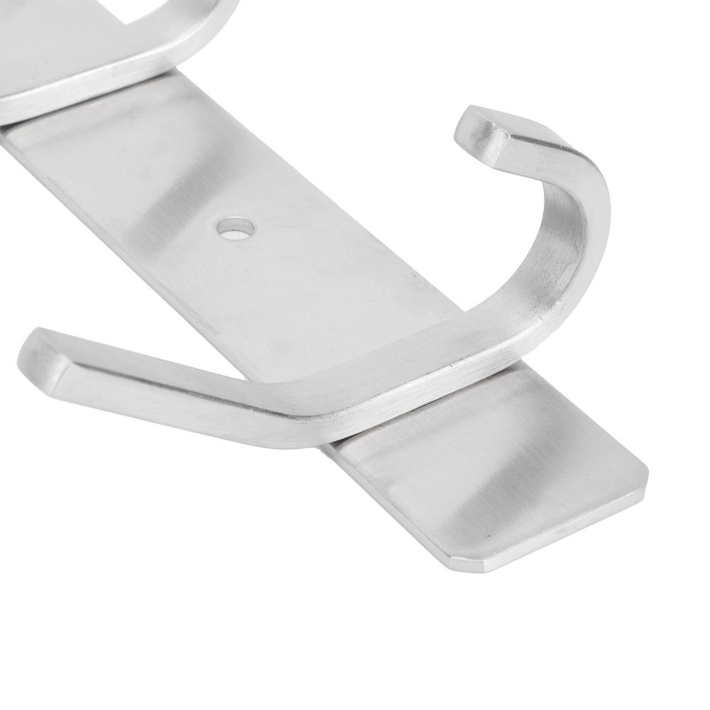 Stainless Steel Coat Hook Silver Coat Hanger Practical Towel Rack  Home Office