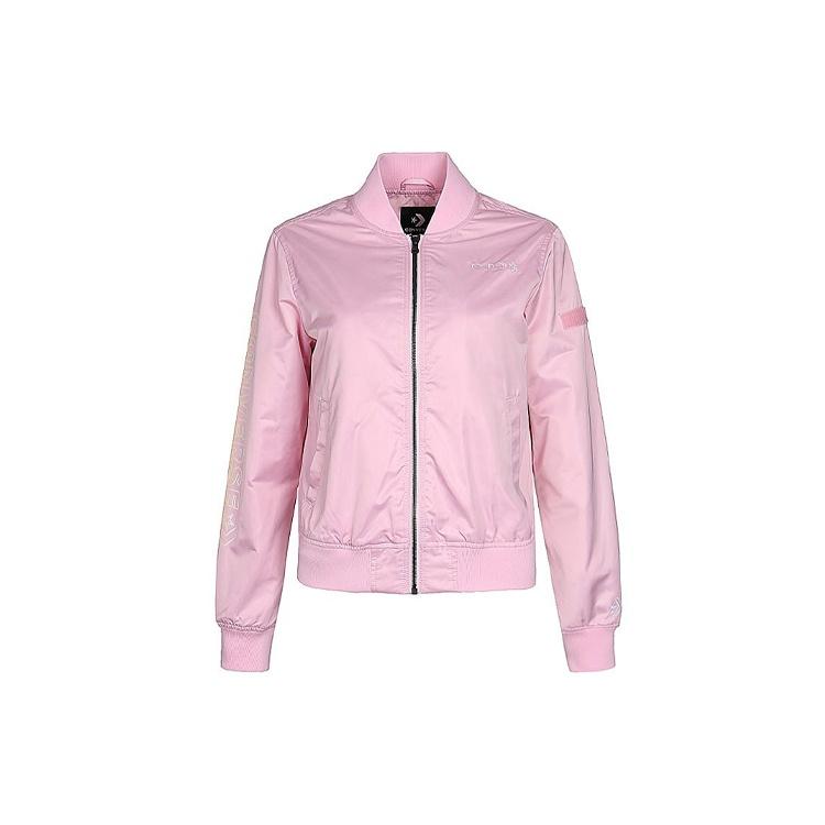 (WMNS) Converse Long Sleeves Stand Collar Jacket Asia Sizing Pink Women s 10007768-A02 L