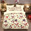 Christmas Bedding Set Printed Christmas theme Duvet Cover Set Soft Single Double Size Bed Set  Christmas Gift Tree Decoratio