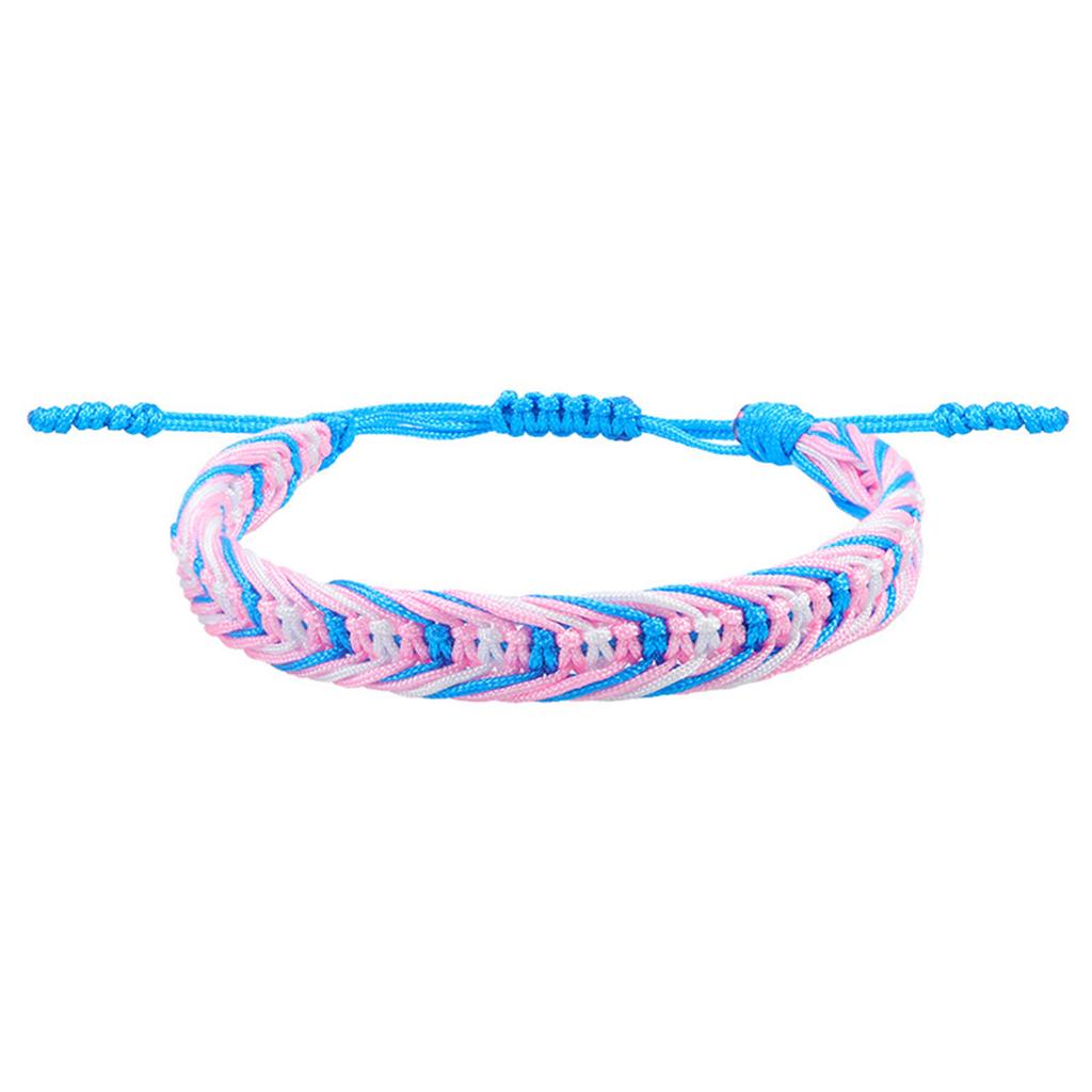 Polyester Boho Bohemia Waved String Braided Friendship Bracelets Ethnic Multicolor Weave Textured Adjustable 15cm-27cm long, 1PC