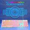 Gaming-Tastatur und -Maus K1 RGB LED-Hintergrundbeleuchtete Tastatur mit 104 Tasten Computer-Gaming-Tastatur-Kombination, PC/Laptop (Rosa)