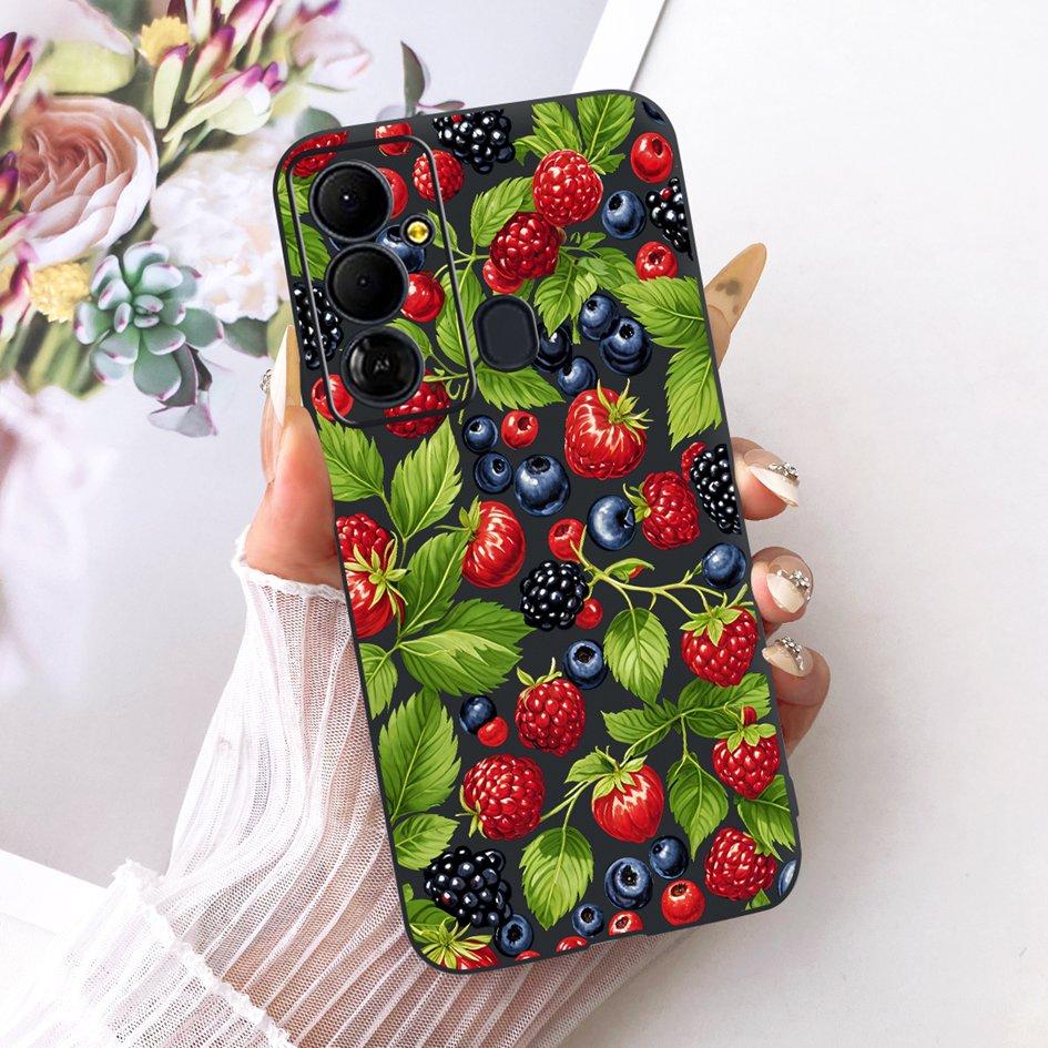 Case For Tecno Pop 6 Go Cover BE6j Popular Flowers Soft Black Silicone Shockproof Fundas For Tecno Pop 6 BE7 Pop6 Pro BE8 Bumper