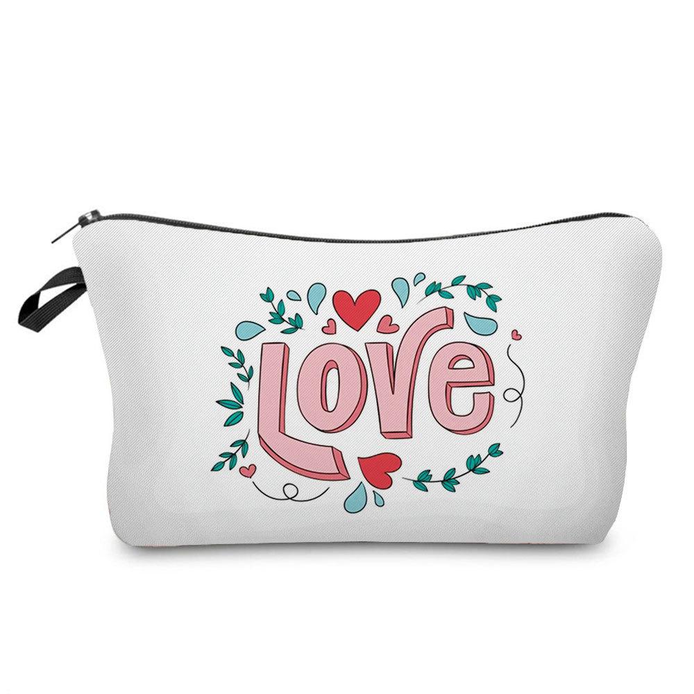 Women Flower Print Cosmetic Bag Toiletries Organize Travel Storage Case 6778
