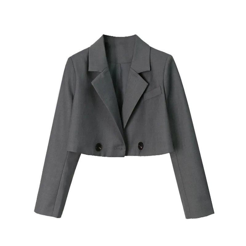 Damen Slim Fit High-Waist Frühlingsblazer mit Reverskragen