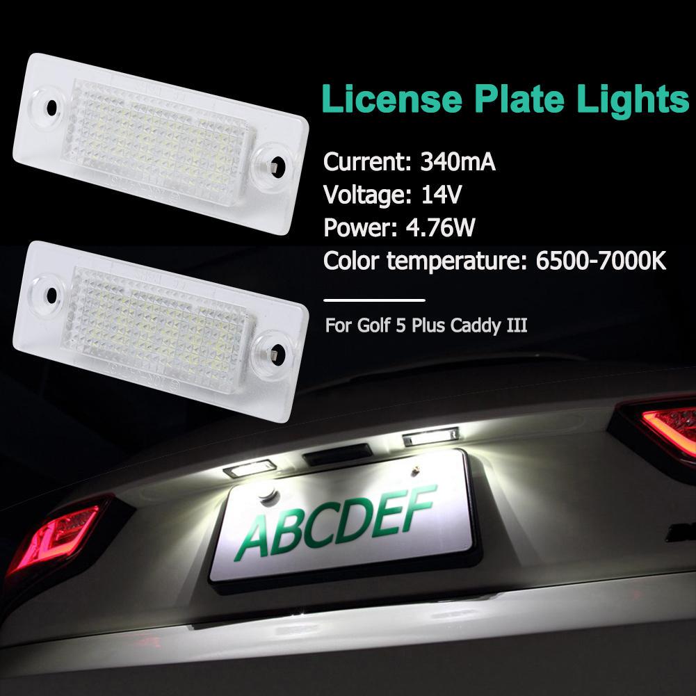 golf 5 number plate lights