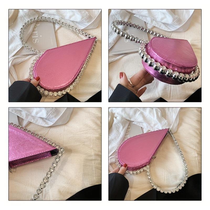 Chic Heart-Shaped Evening Purse for Women Stylish Clutch for Weddings And Parties, Mini Heart-Shaped Bag, Elegant Handbags for Events And Prom