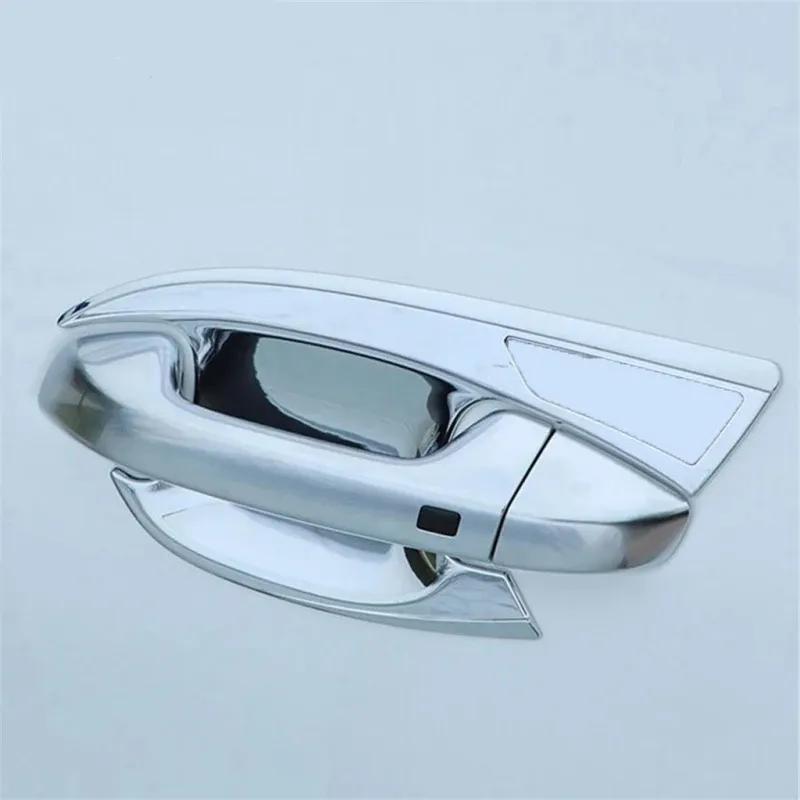 For Kia Seltos     ABS Carbon Chrome Car Side Door Handle Decoration Cover door bowl  Exterior Accessories
