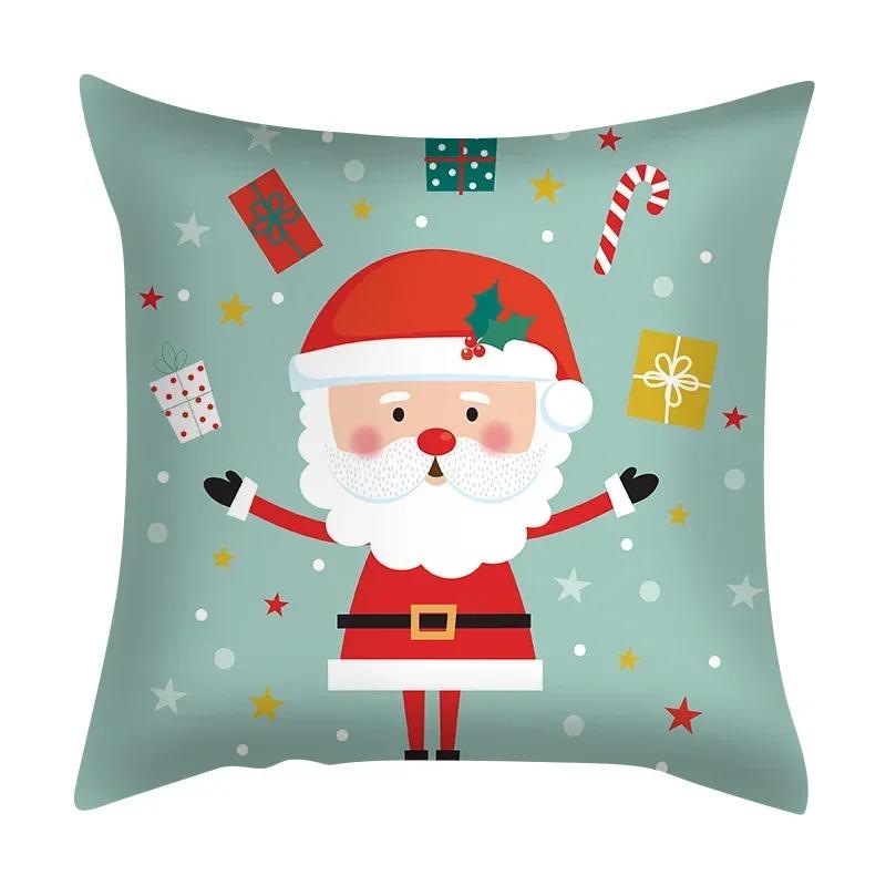 45cm Christmas Cushion Cover Christmas Home Decor Nordic style Christmas Cartoon Pillow Cover New Year Gift