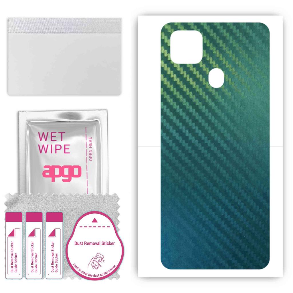 apgo Schutz-Skin-Aufkleber für die Rückseite, kompatibel mit ZTE Blade 20, Wrap-Folie, Folie, Vinyl - Muster Carbon Chamäleon CAKA1