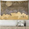 Mountains Sun Moon Landscape Print Tapestry Migratory Birds Fly Wall Hanging Tapestry Macrame Wall Hanging Home Art Decor