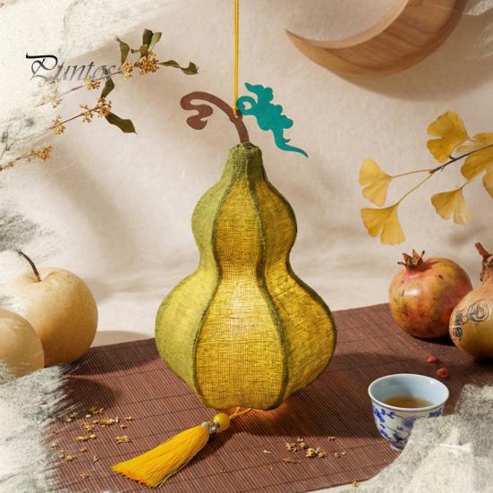 Glowing Lantern Decor DIY Cloth Fruit Kit, Pear Persimmon Gourd Material Set Crafts, Handmade Assembly Toy for Mid-Autumn Festival Decorative Hanging