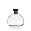 Oblateness Shaped Mini Whiskey Bottle Simple Outdoor Easy Carry Lead-free Glass Whiskey Decanter Transparent Liquor Vodka Bottle
