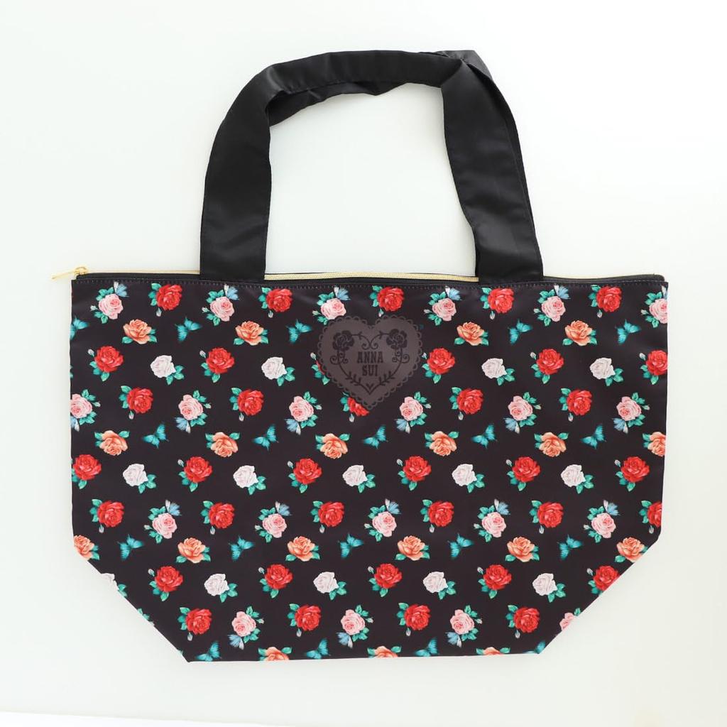 Eco Bag Case Heart Plate Anna Sui [ANNA SUI] Bag/My (Drawstring Included) (Black) Sui/Anna Women's 000149-0002-02